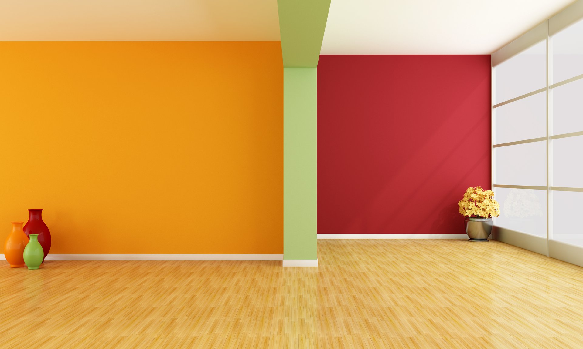 empty colorful interior